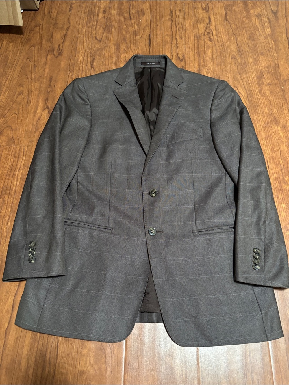 Versace Collection Grey Brown Glen Plaid Check DV Blazer
